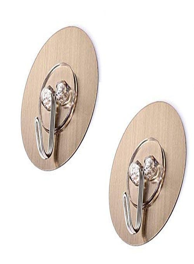 SEMITO Self Adhesive Wall Hook For Bath towel kitchen accessories and many other home kitchen Bathroom and office item oil dust and Waterproof Material Heavy Duty Round Shape Pack Of 10 Sticker Hook - Image 4